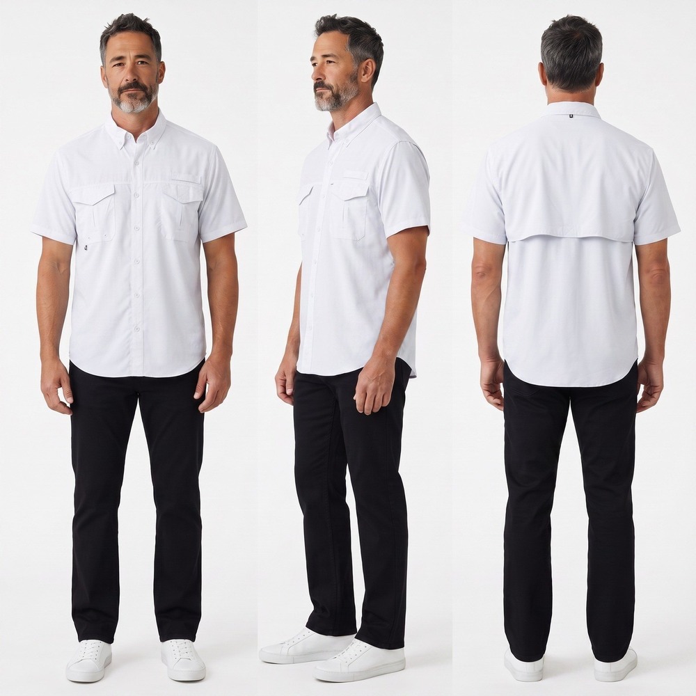 Stillwater Supply Co.Mens Ripstop Woven Shirt UPF40 Size XL (Fits like 2XL)White